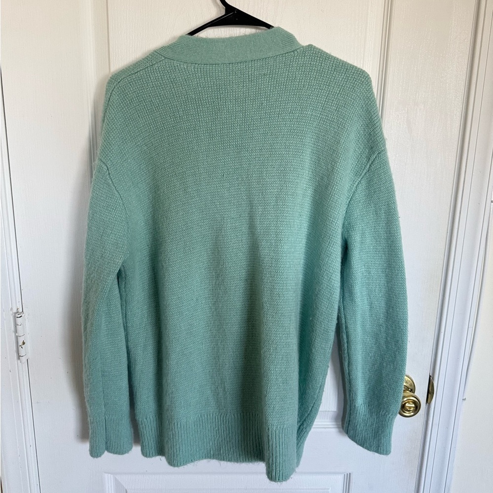 Re/Done Oversized 90’s Cardigan in Spearmint - Picture 5 of 7